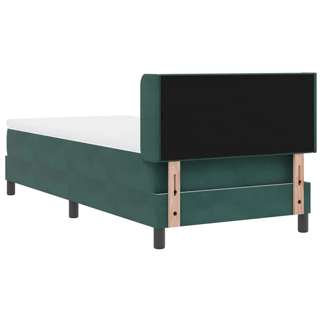Krevet s opruga kutije Tamnozelena 200 x 80 cm Baršun