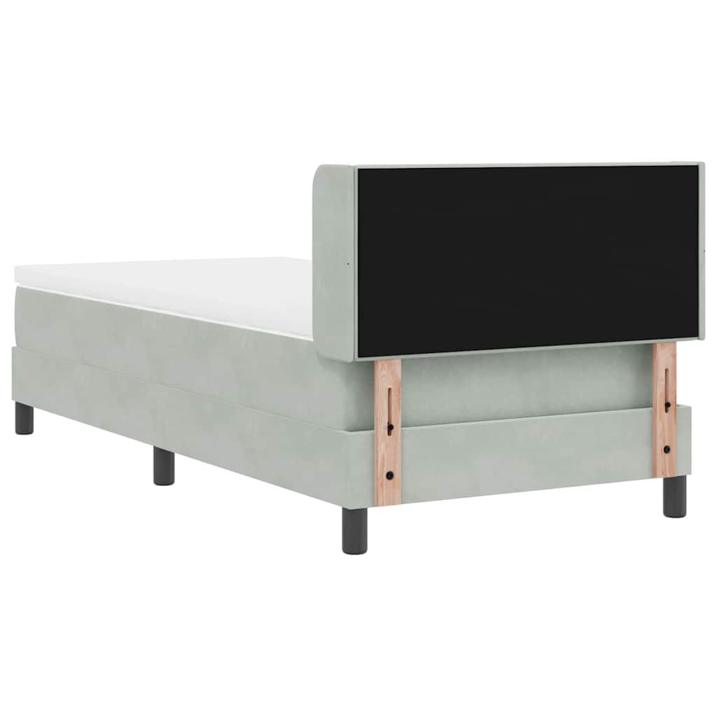 Krevet s opruga kutije Svijetlo siva 200 x 100 cm Baršun
