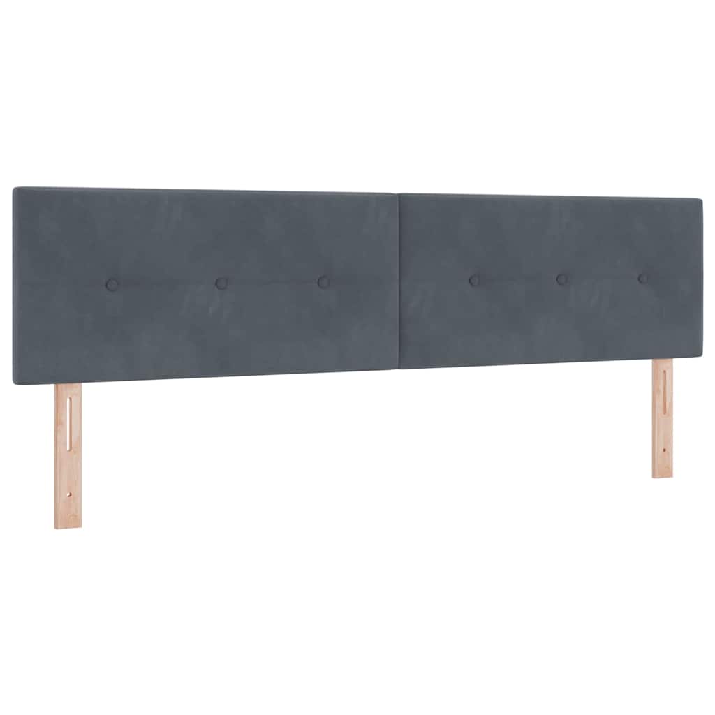Krevet s opruga kutije Tamno siva 200 x 180 cm Baršun