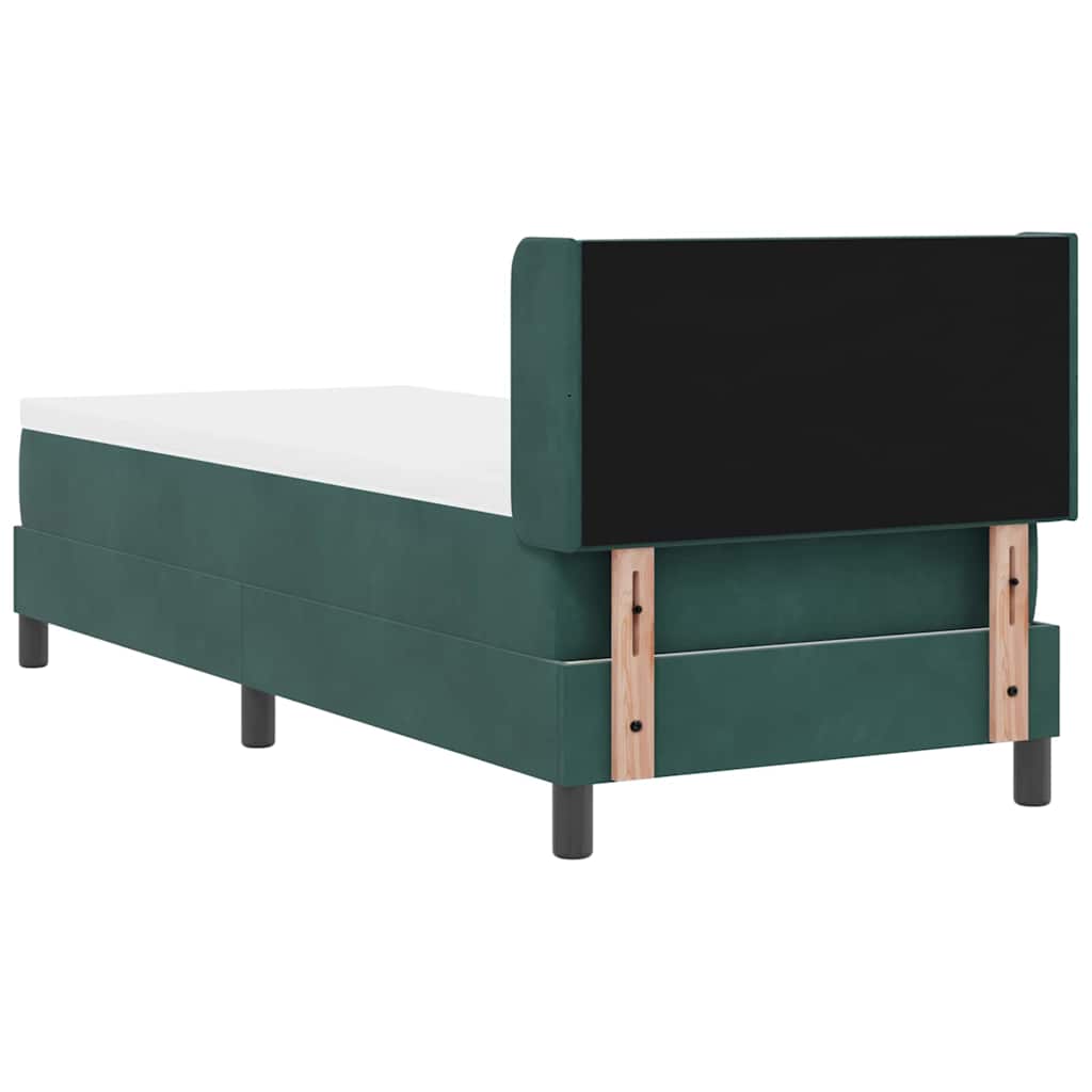 Krevet s opruga kutije Tamnozelena 200 x 80 cm Baršun