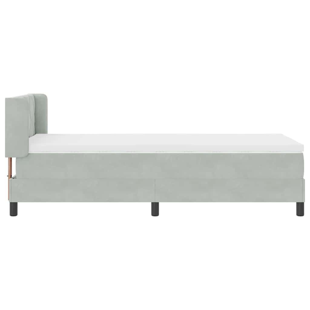 Krevet s opruga kutije Svijetlo siva 200 x 100 cm Baršun