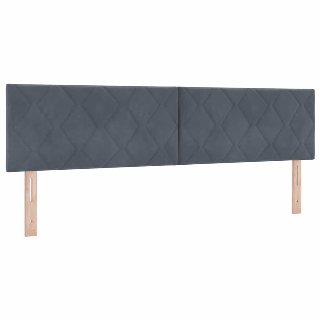 Krevet s opruga kutije Tamno siva 200 x 180 cm Baršun