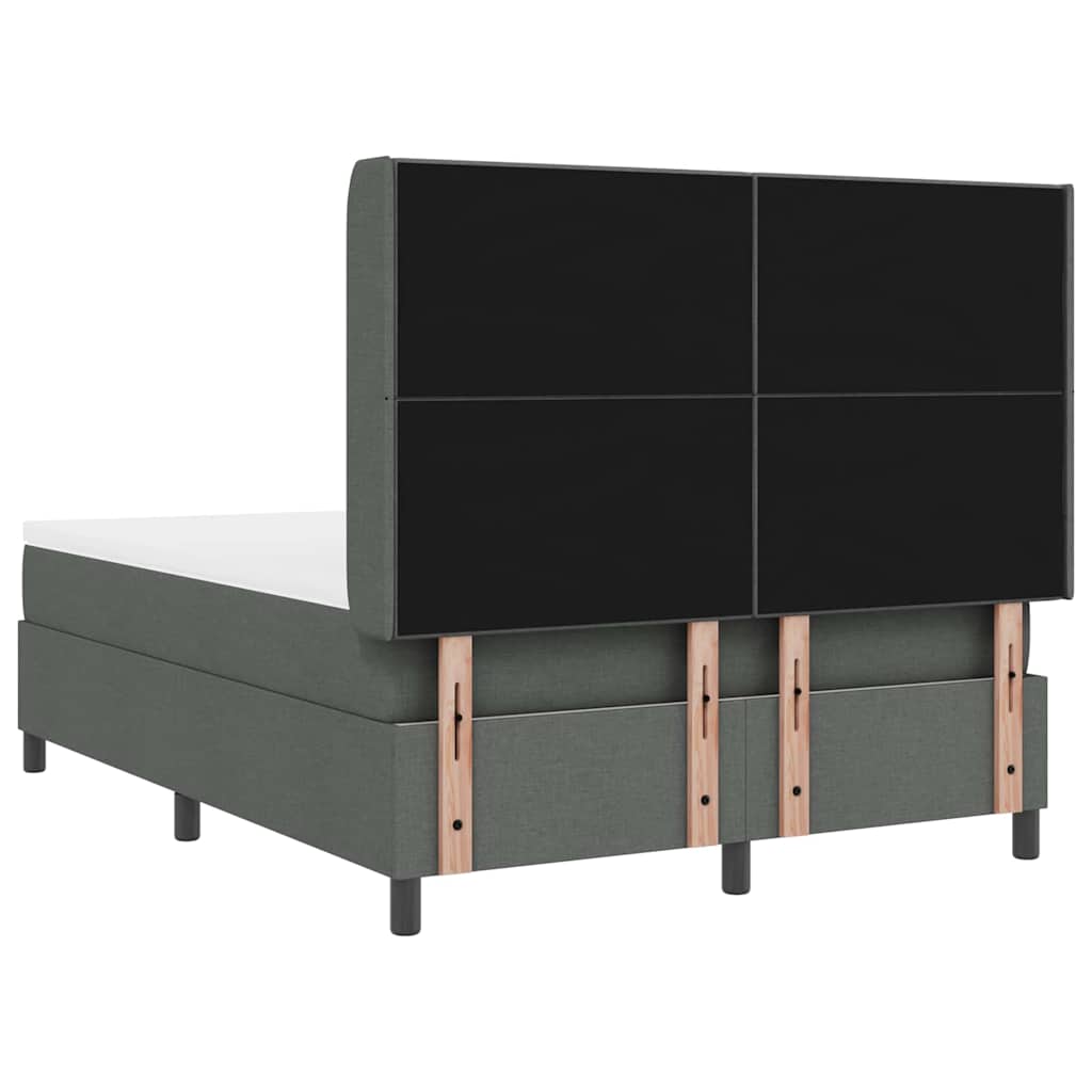 Krevet s opruga kutije Tamno siva 200 x 140 cm tkanina