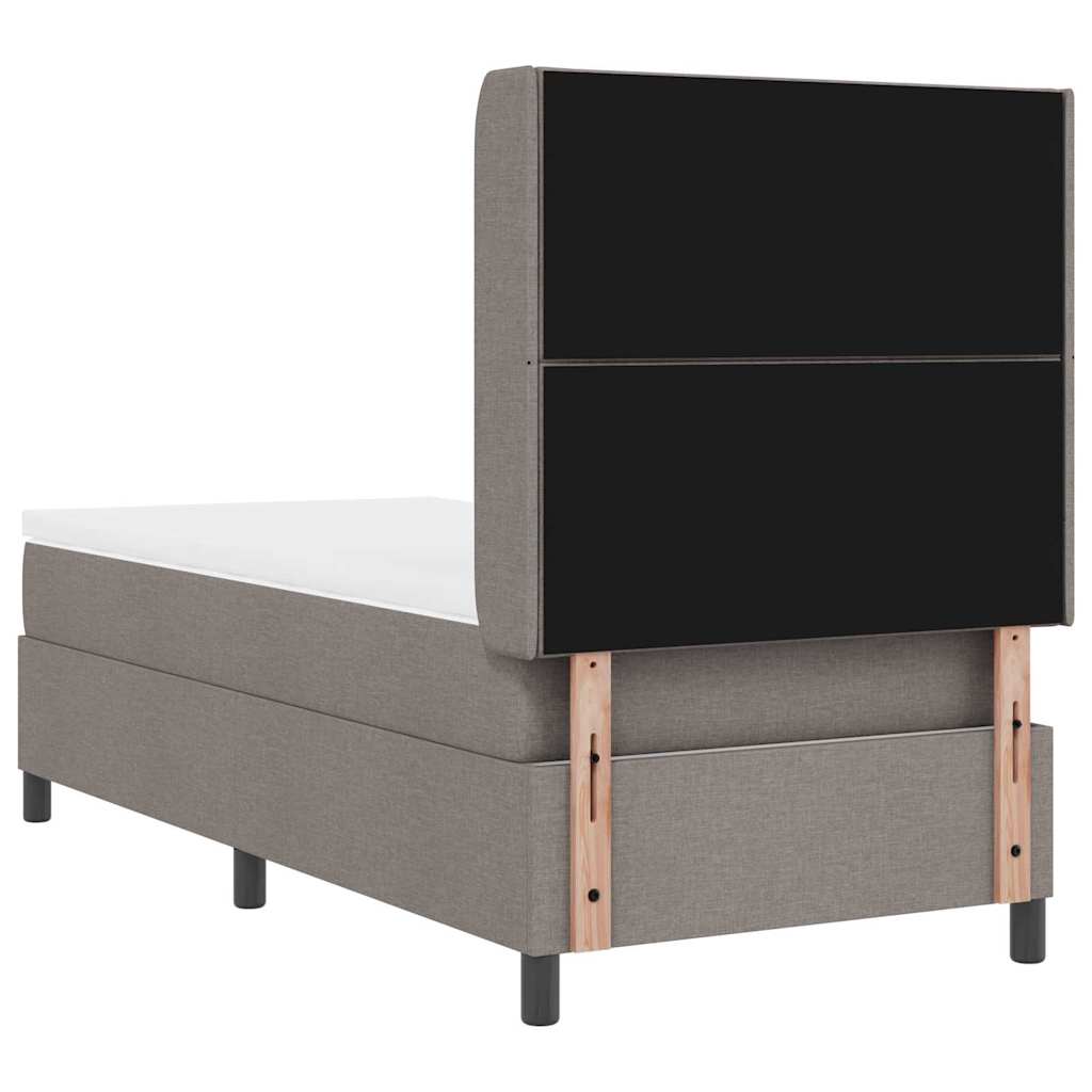 Krevet s opruga kutije Sivo-smeđa 200 x 90 cm tkanina