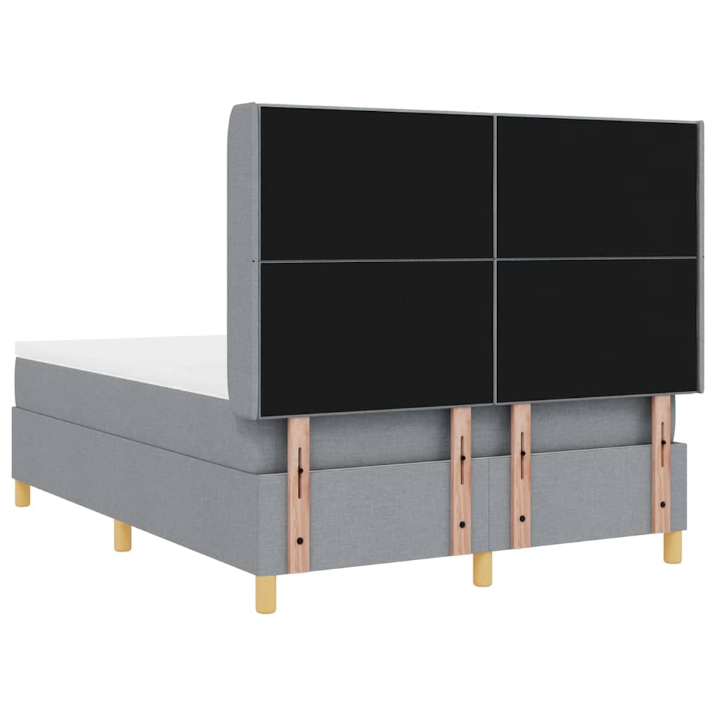 Krevet s opruga kutije Svijetlo siva 160 x 200 cm tkanina