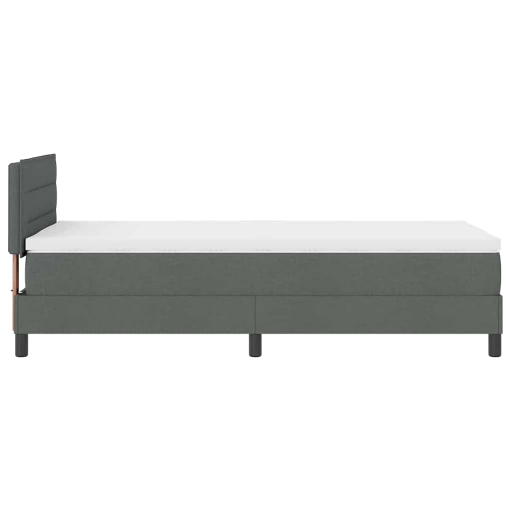 Krevet s opruga kutije Tamno siva 100 x 200 cm tkanina