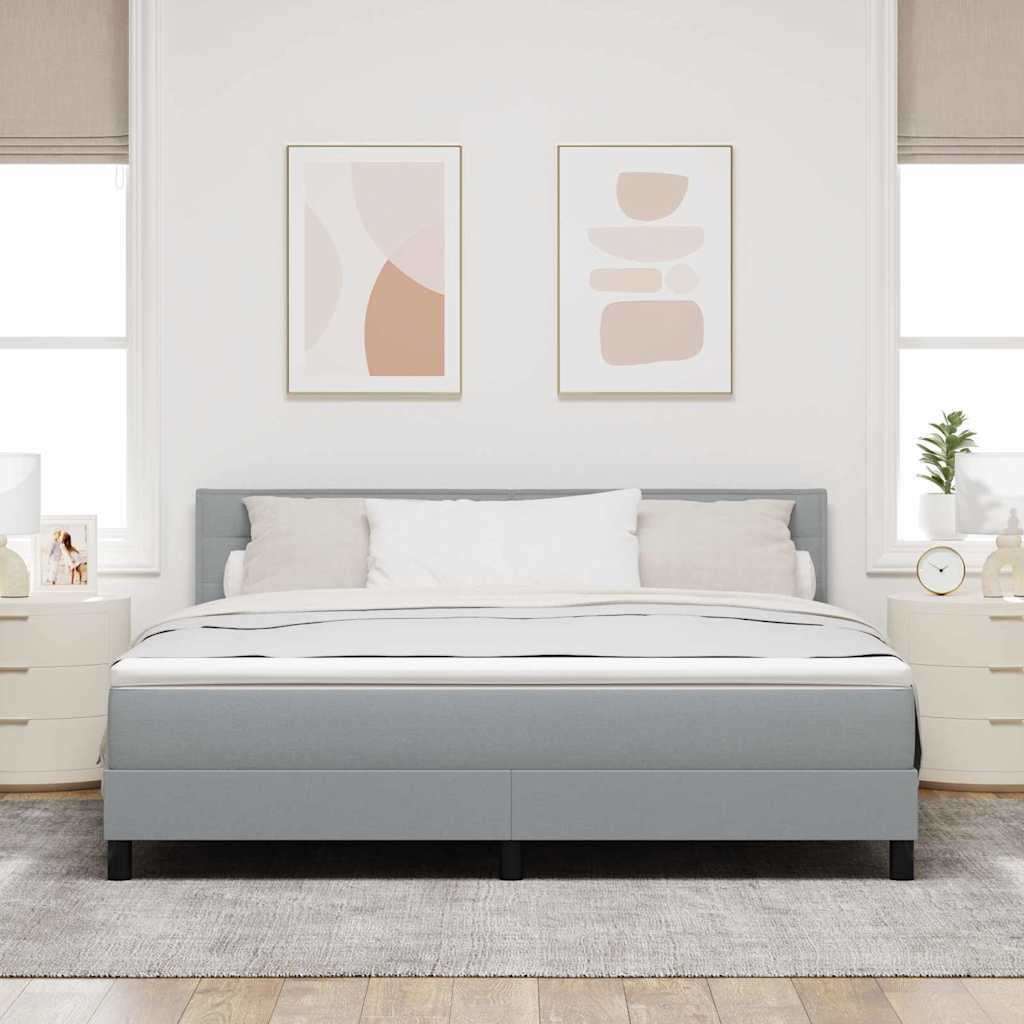 Krevet s opruga kutije Svjetlosiva 180 x 200 cm tkanina