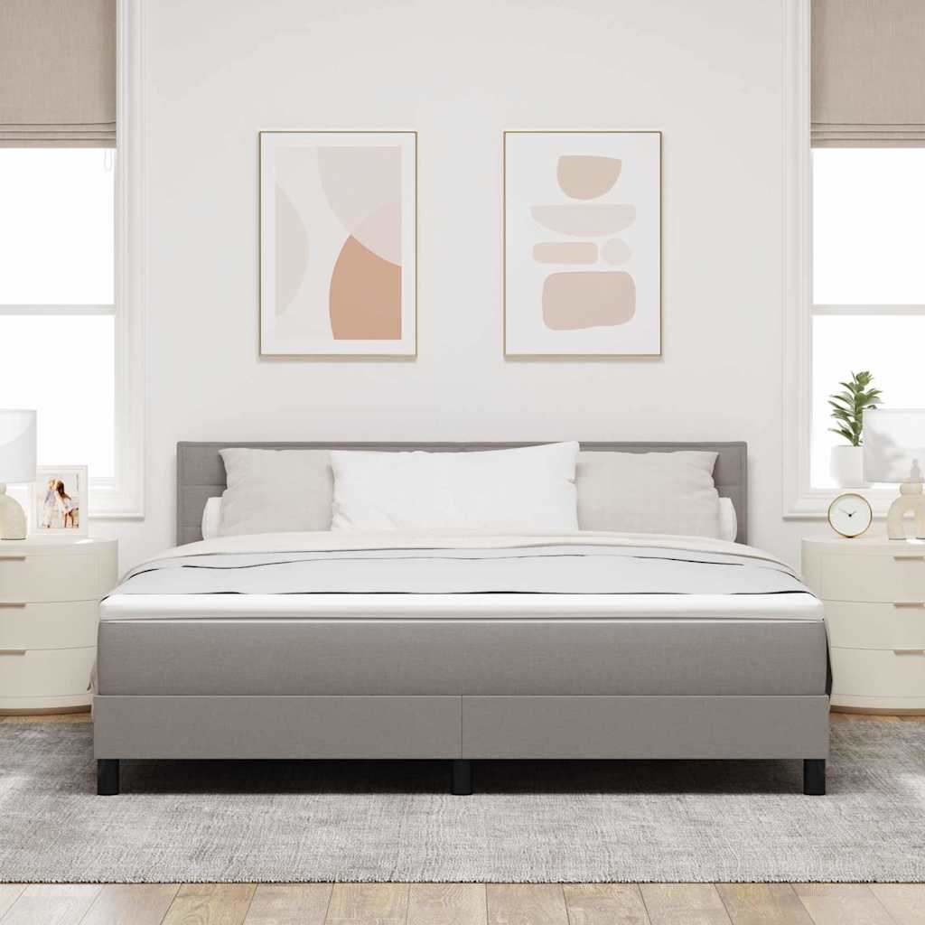 Krevet s opruga kutije Sivo-smeđa 180 x 200 cm tkanina