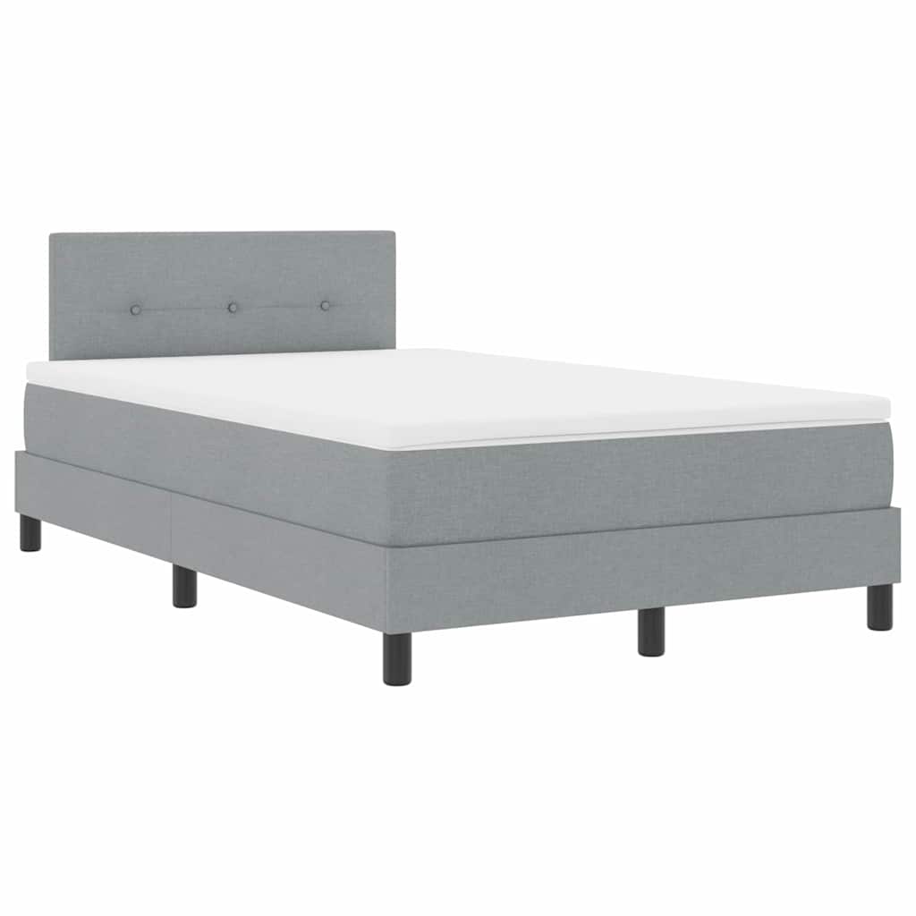 Krevet s opruga kutije Svjetlosiva 120 x 190 cm tkanina
