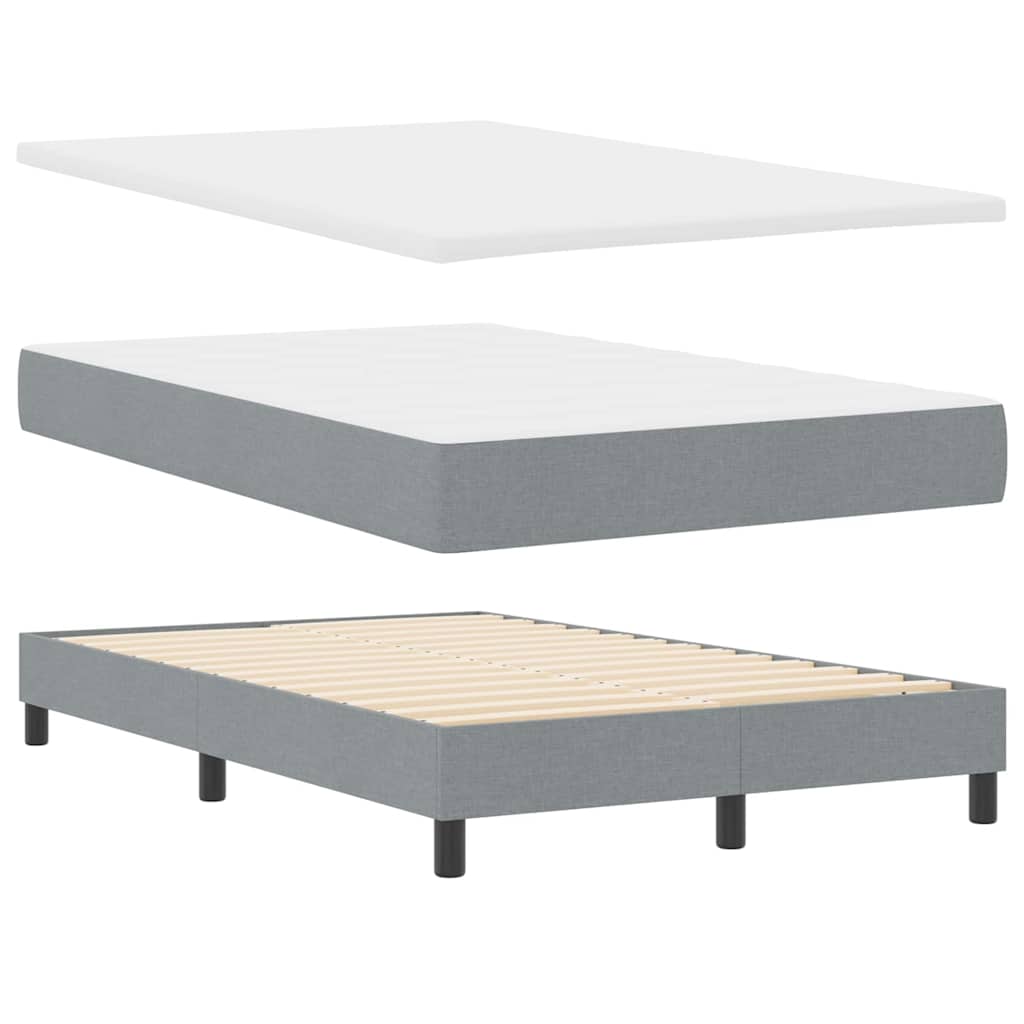 Krevet s opruga kutije Svjetlosiva 120 x 190 cm tkanina