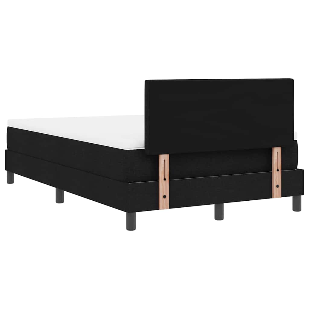 Krevet s opruga kutije s LED trakama Crna 120 x 190 cm tkanina
