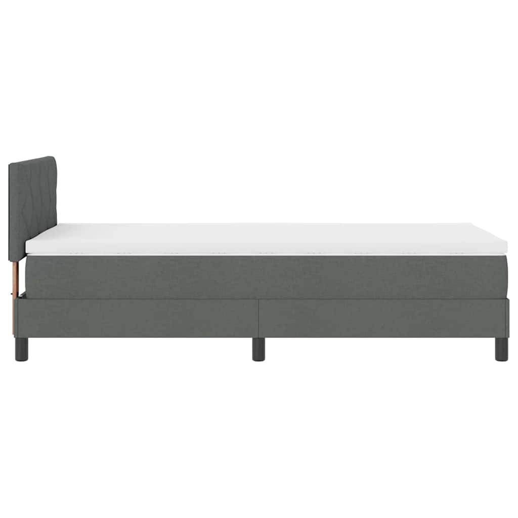 Krevet s opruga kutije Tamno siva 100 x 200 cm tkanina