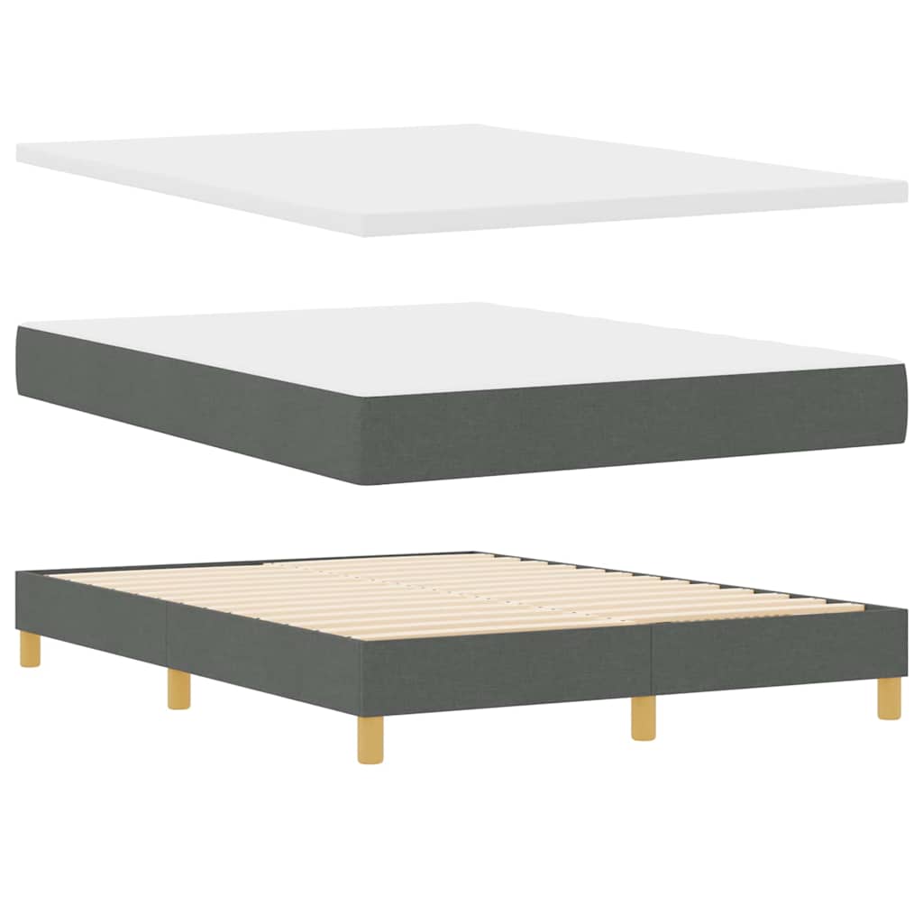 LED Box Spring Krevet Tamno siva 160 x 200 cm tkanina