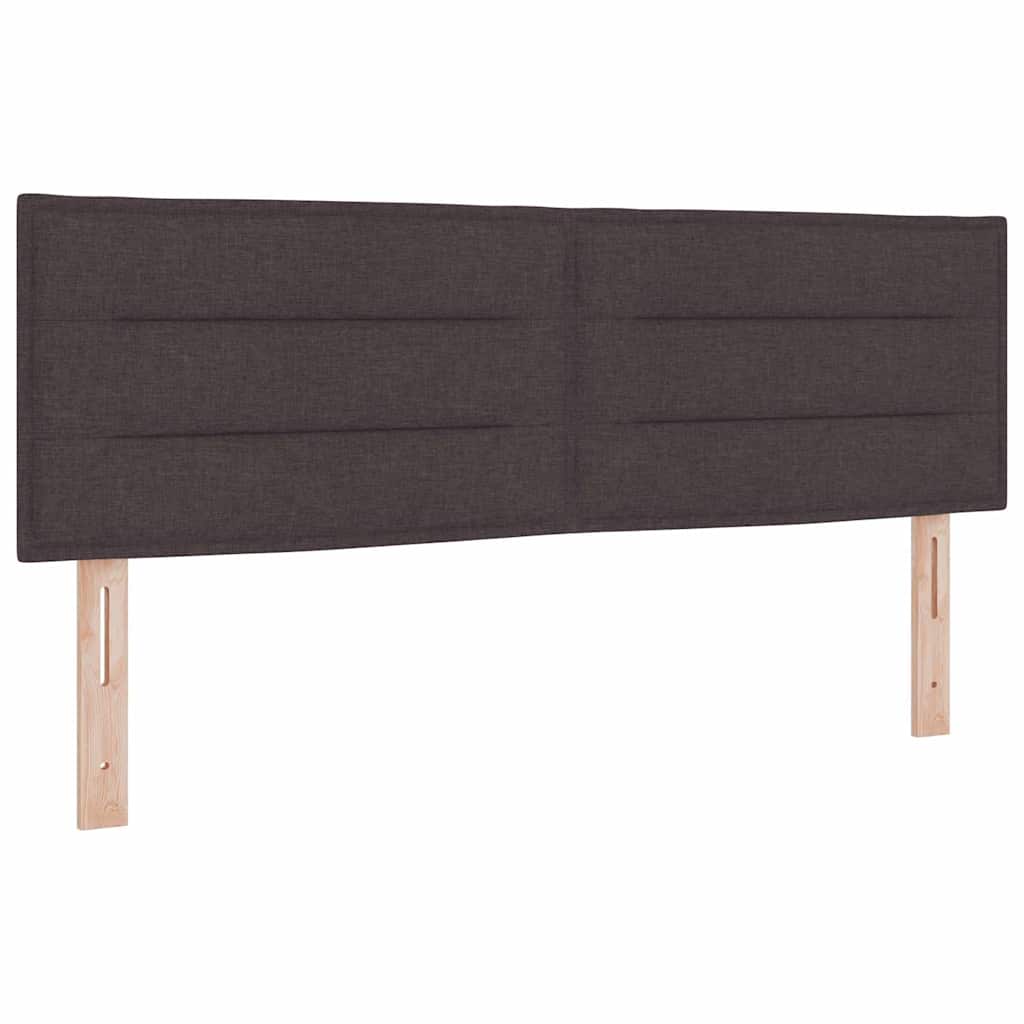 LED Box Spring Krevet Tamno smeđa 160 x 200 cm tkanina