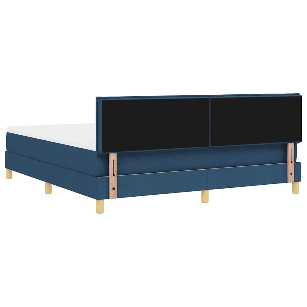 LED Box Spring Krevet s LED trakama Plava 180 x 200 cm tkanina