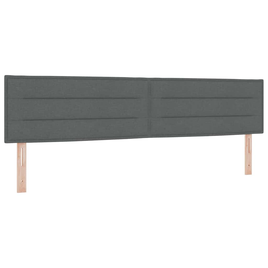 LED Box Spring Krevet Tamno siva 200 x 200 cm tkanina