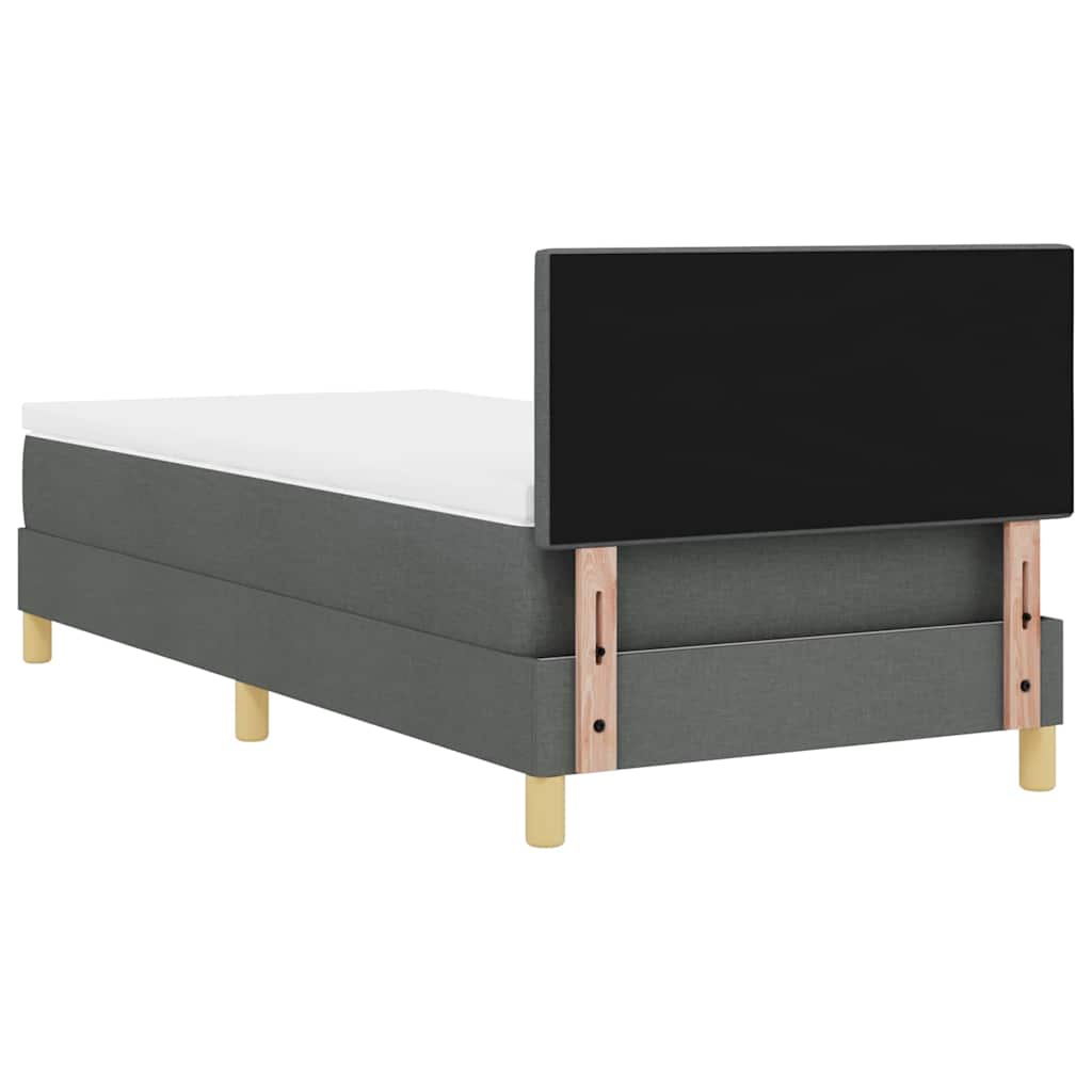 LED Box Spring Krevet Tamno siva 80 x 200 cm tkanina