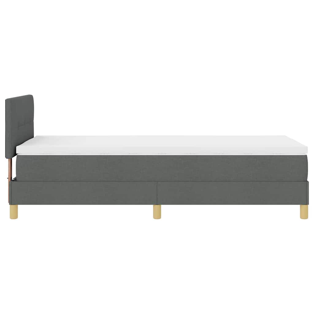LED Box Spring Krevet Tamno siva 80 x 200 cm tkanina