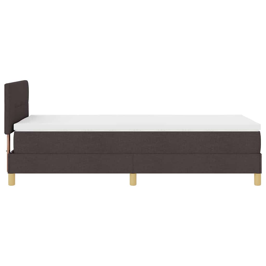 LED Box Spring Krevet Tamno smeđa 80 x 200 cm tkanina