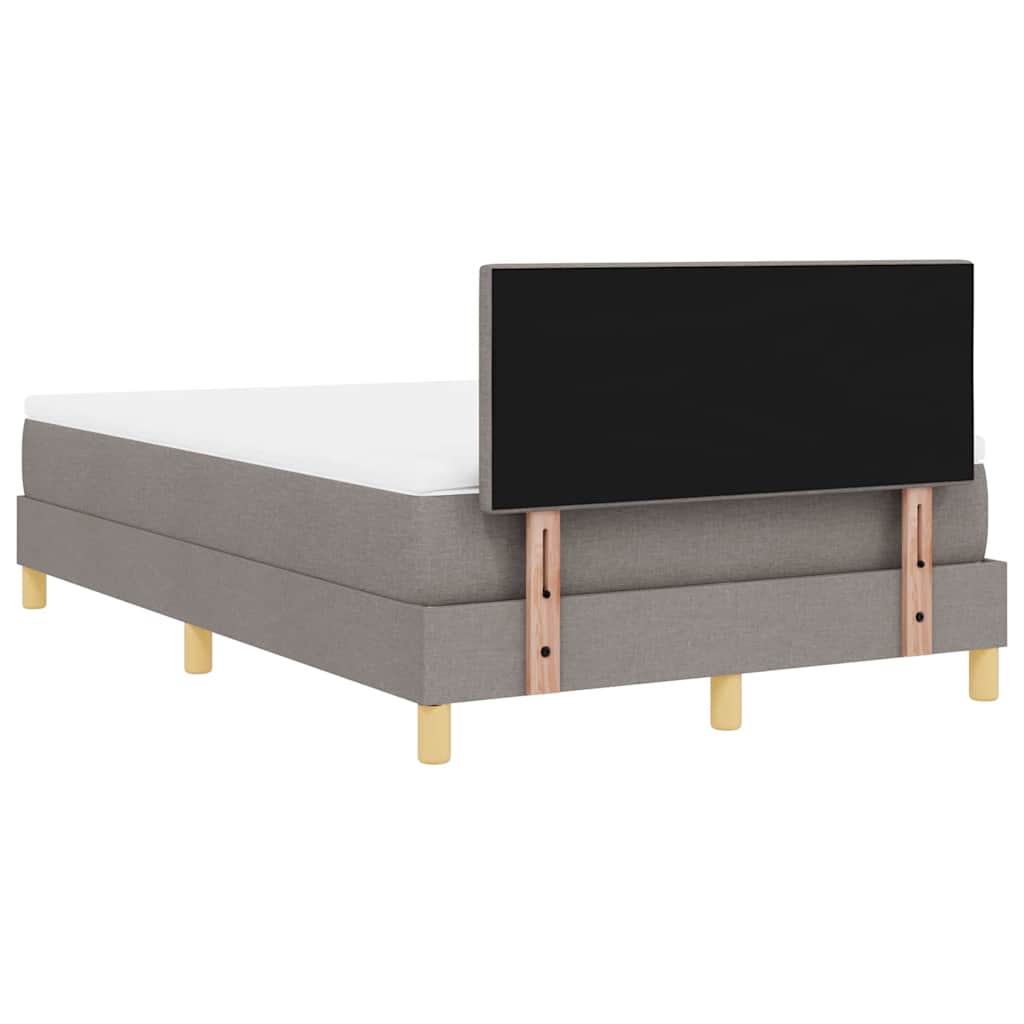 LED Box Spring Krevet Sivo-smeđa 120 x 200 cm tkanina