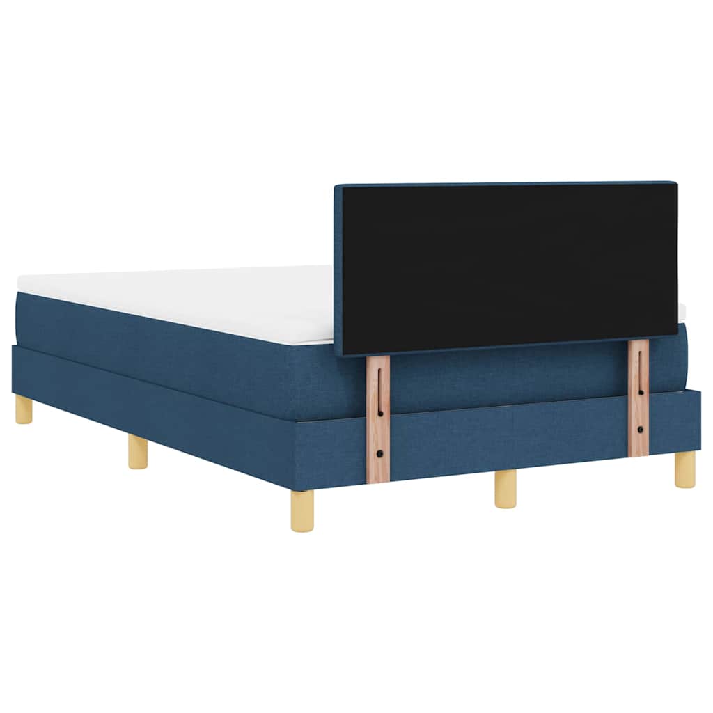 LED Box Spring Krevet s LED trakama Plava 120 x 200 cm tkanina