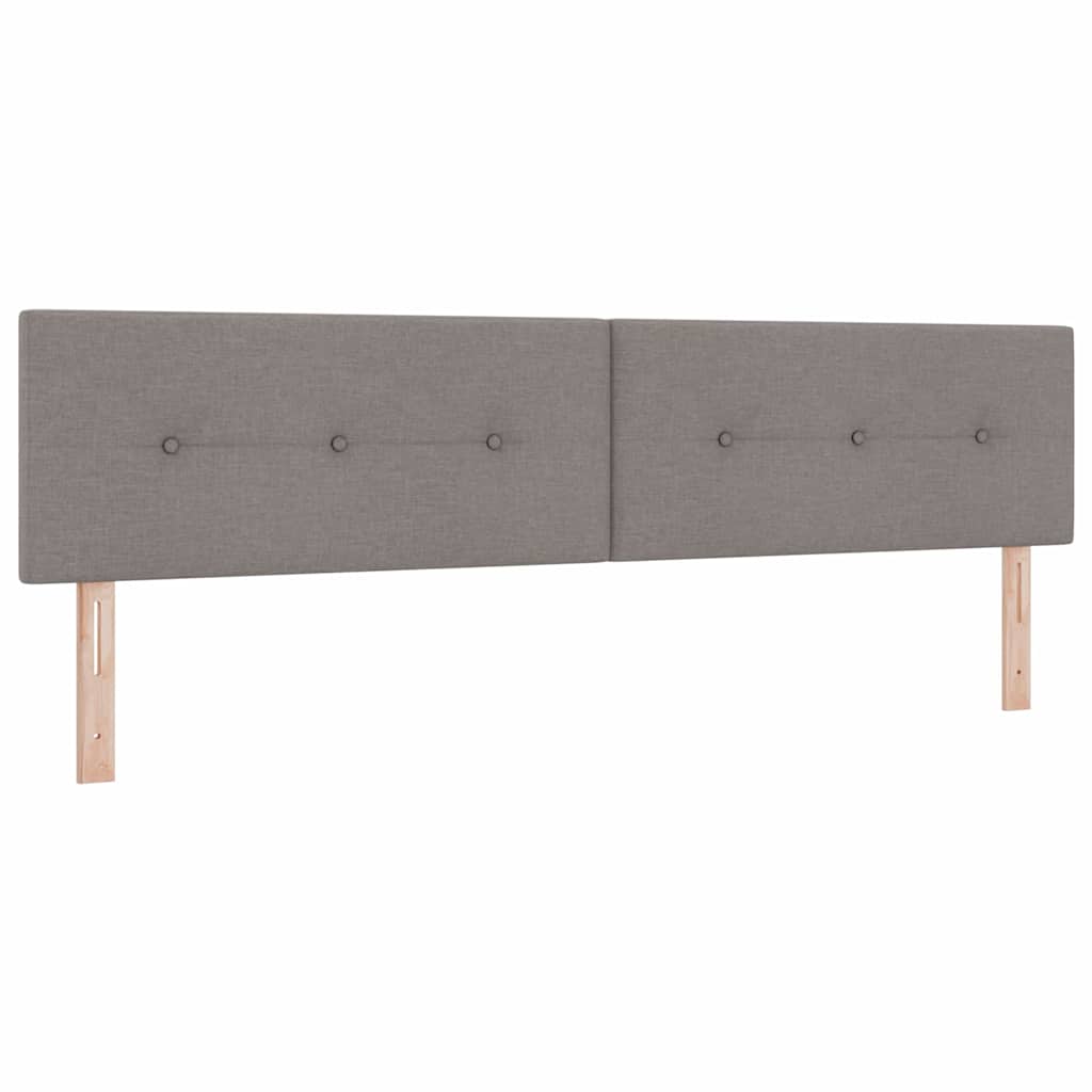 LED Box Spring Krevet Sivo-smeđa 200 x 200 cm tkanina