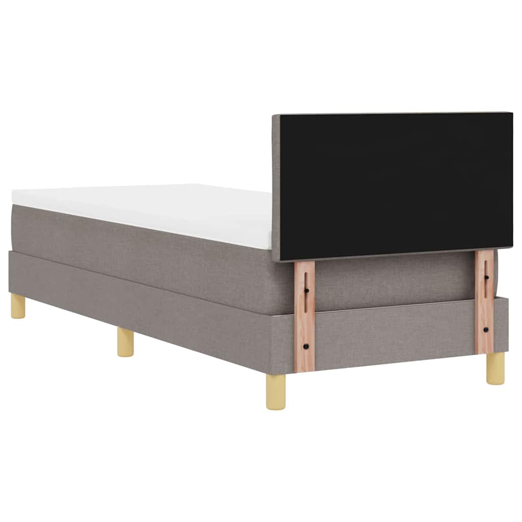 LED Box Spring Krevet Sivo-smeđa 80 x 200 cm tkanina