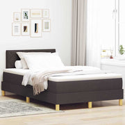 LED Box Spring Krevet Tamno smeđa 120 x 190 cm tkanina