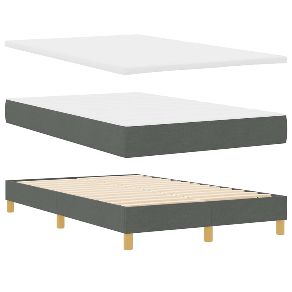 LED Box Spring Krevet Tamno siva 120 x 200 cm tkanina
