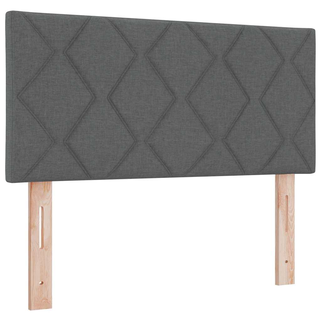 LED Box Spring Krevet Tamno siva 120 x 200 cm tkanina