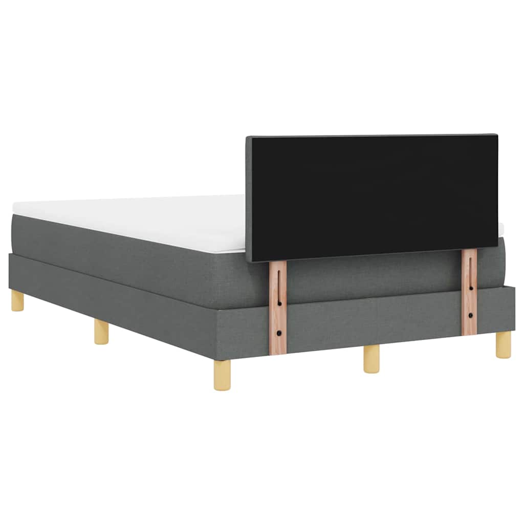LED Box Spring Krevet Tamno siva 120 x 200 cm tkanina