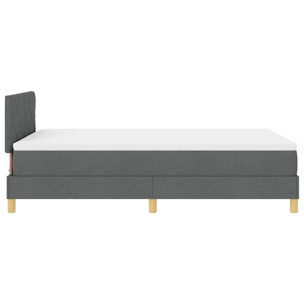 LED Box Spring Krevet Tamno siva 120 x 200 cm tkanina