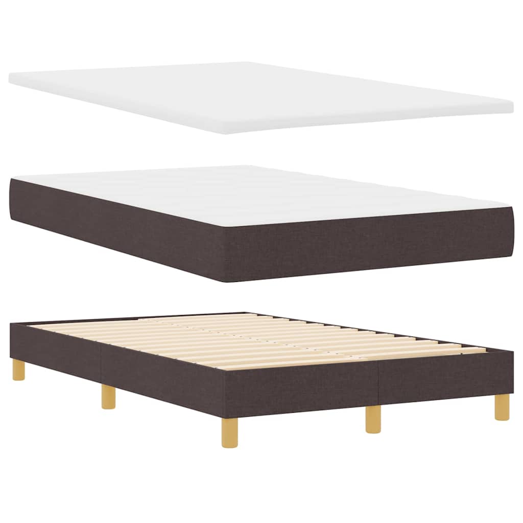 LED Box Spring Krevet Tamno smeđa 120 x 200 cm tkanina