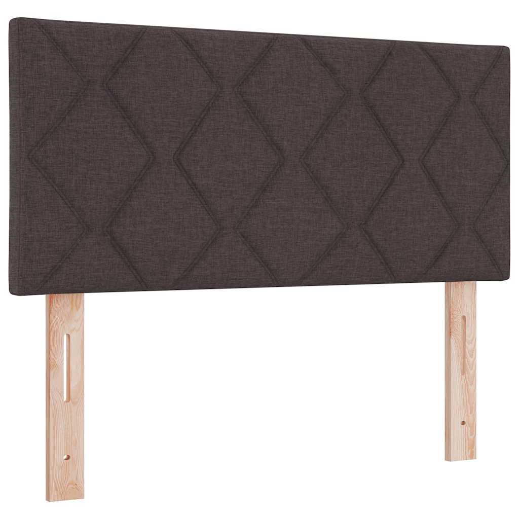 LED Box Spring Krevet Tamno smeđa 120 x 200 cm tkanina