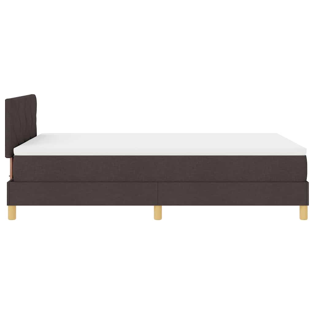 LED Box Spring Krevet Tamno smeđa 120 x 200 cm tkanina