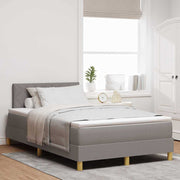 LED Box Spring Krevet Sivo-smeđa 120 x 200 cm tkanina