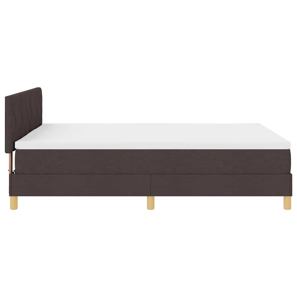 LED Box Spring Krevet Tamno smeđa 140 x 200 cm tkanina