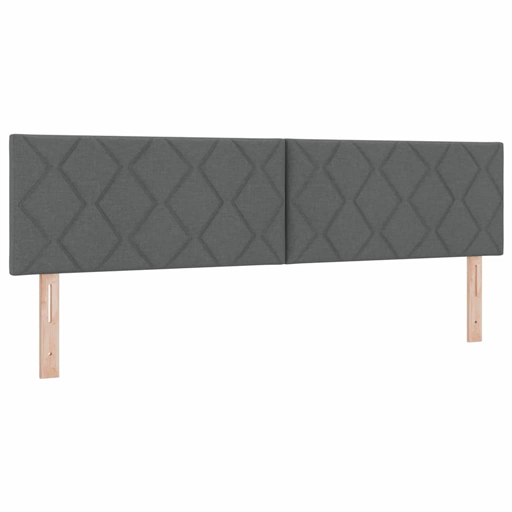 LED Box Spring Krevet Tamno siva 180 x 200 cm tkanina