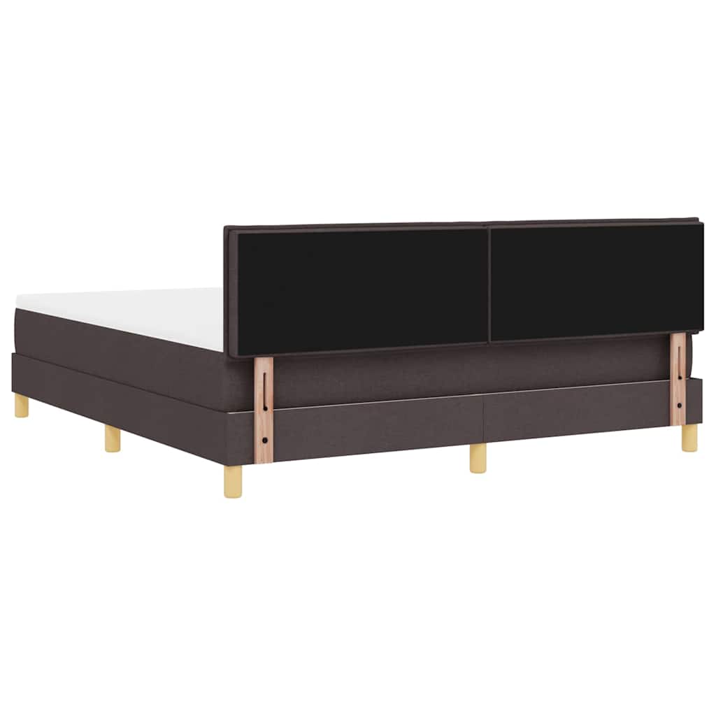 LED Box Spring Krevet Tamno smeđa 180 x 200 cm tkanina