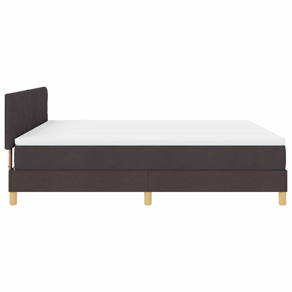 LED Box Spring Krevet Tamno smeđa 180 x 200 cm tkanina