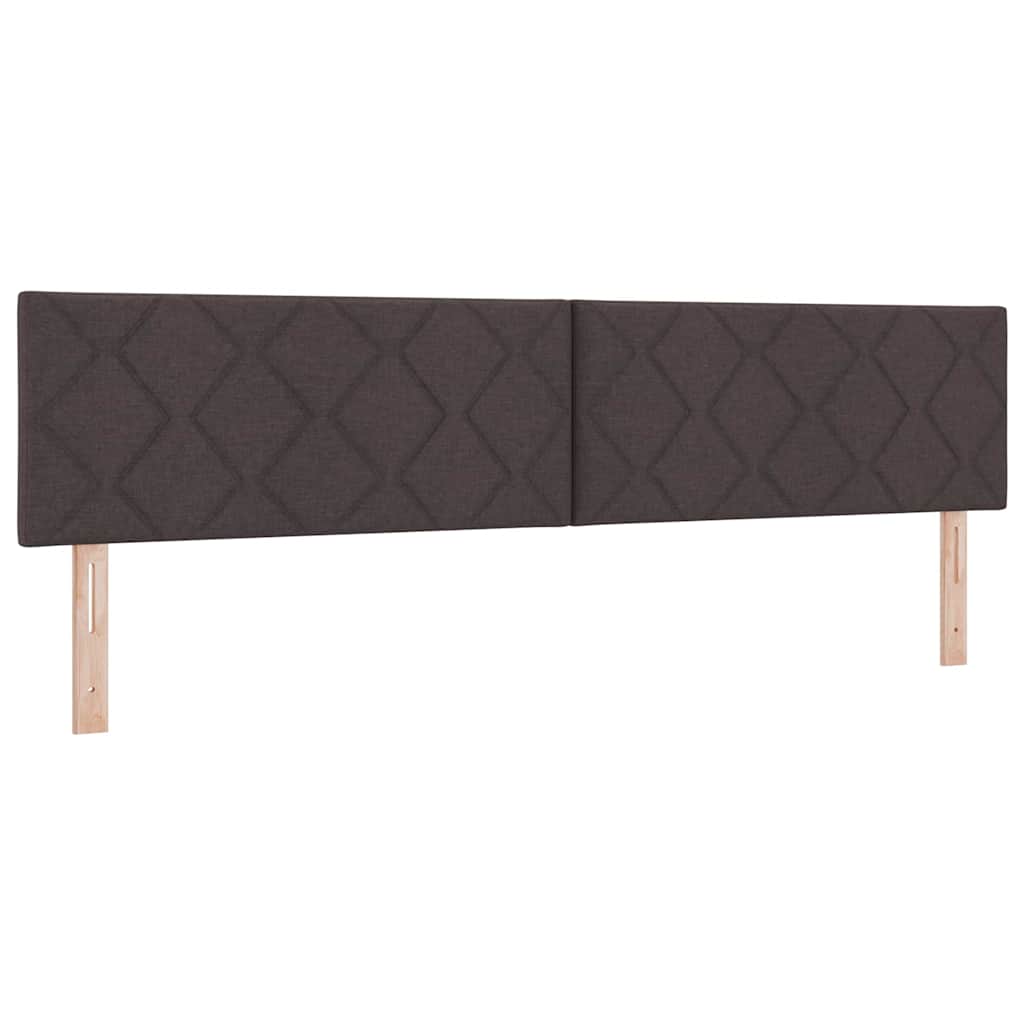 LED Box Spring Krevet Tamno smeđa 200 x 200 cm tkanina