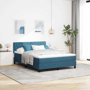 LED Box Spring Krevet Tamno plava 140 x 200 cm Baršun