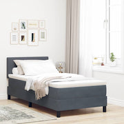 LED Box Spring Krevet Tamno siva 80 x 200 cm Baršun