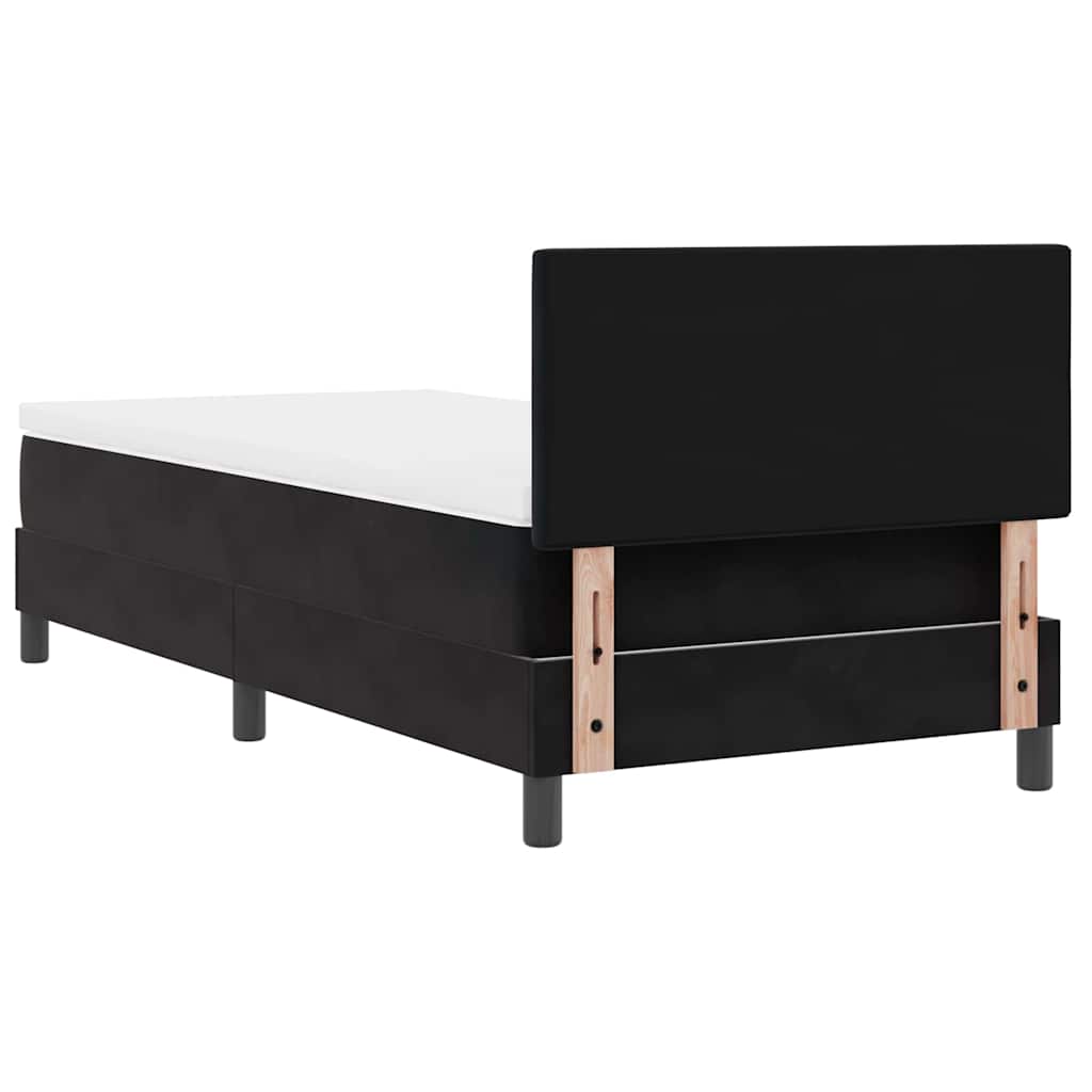 LED Box Spring Krevet s LED trakama Crna 80 x 200 cm Baršun