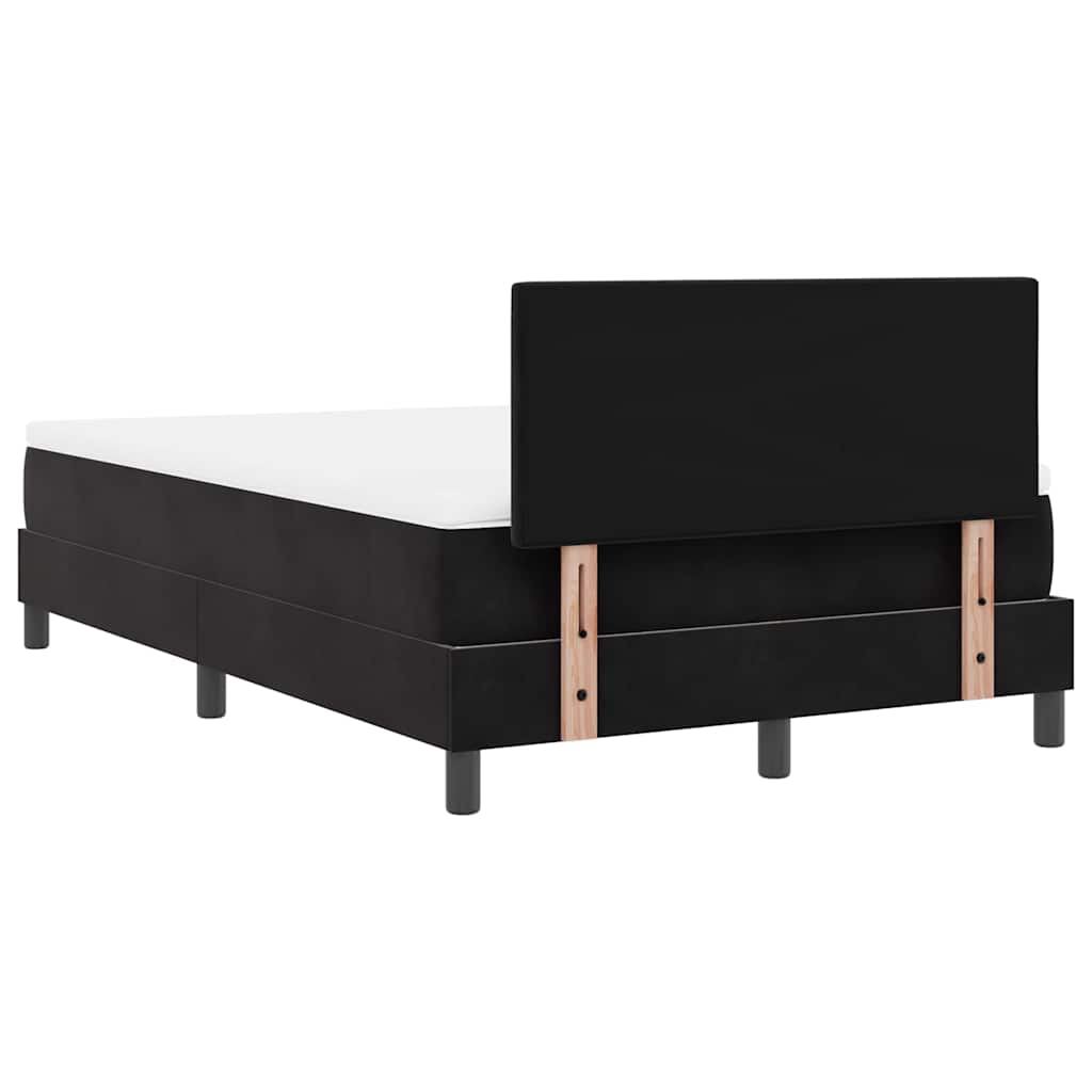 LED Box Spring Krevet s LED trakama Crna 120 x 190 cm Baršun