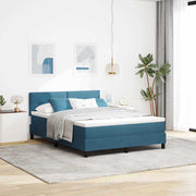 LED Box Spring Krevet Tamno plava 140 x 190 cm Baršun