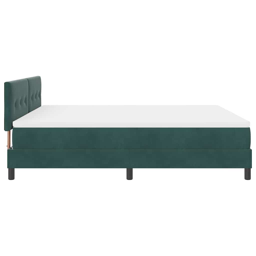 LED Box Spring Krevet Tamnozelena 180 x 200 cm Baršun