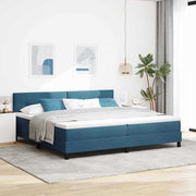 LED Box Spring Krevet Tamno plava 200 x 200 cm Baršun