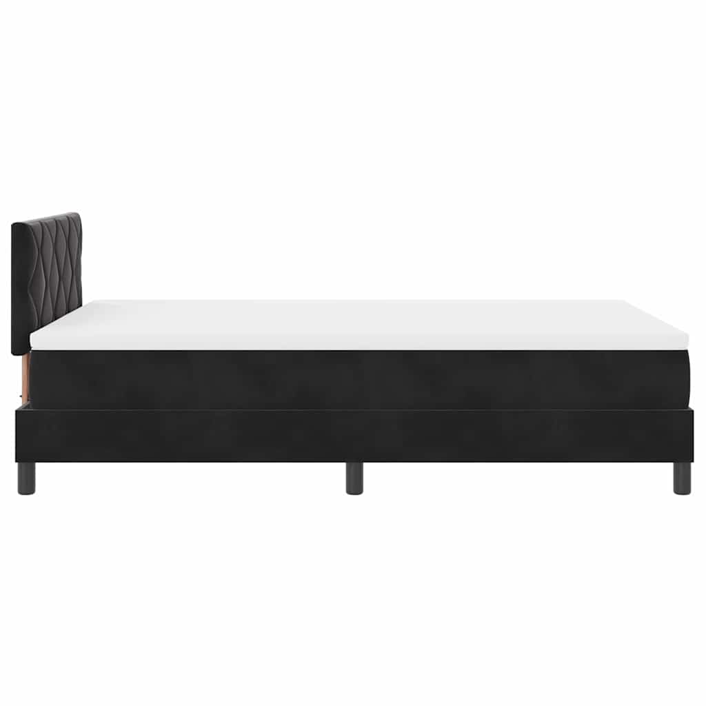 LED Box Spring Krevet s LED trakama Crna 120 x 190 cm Baršun
