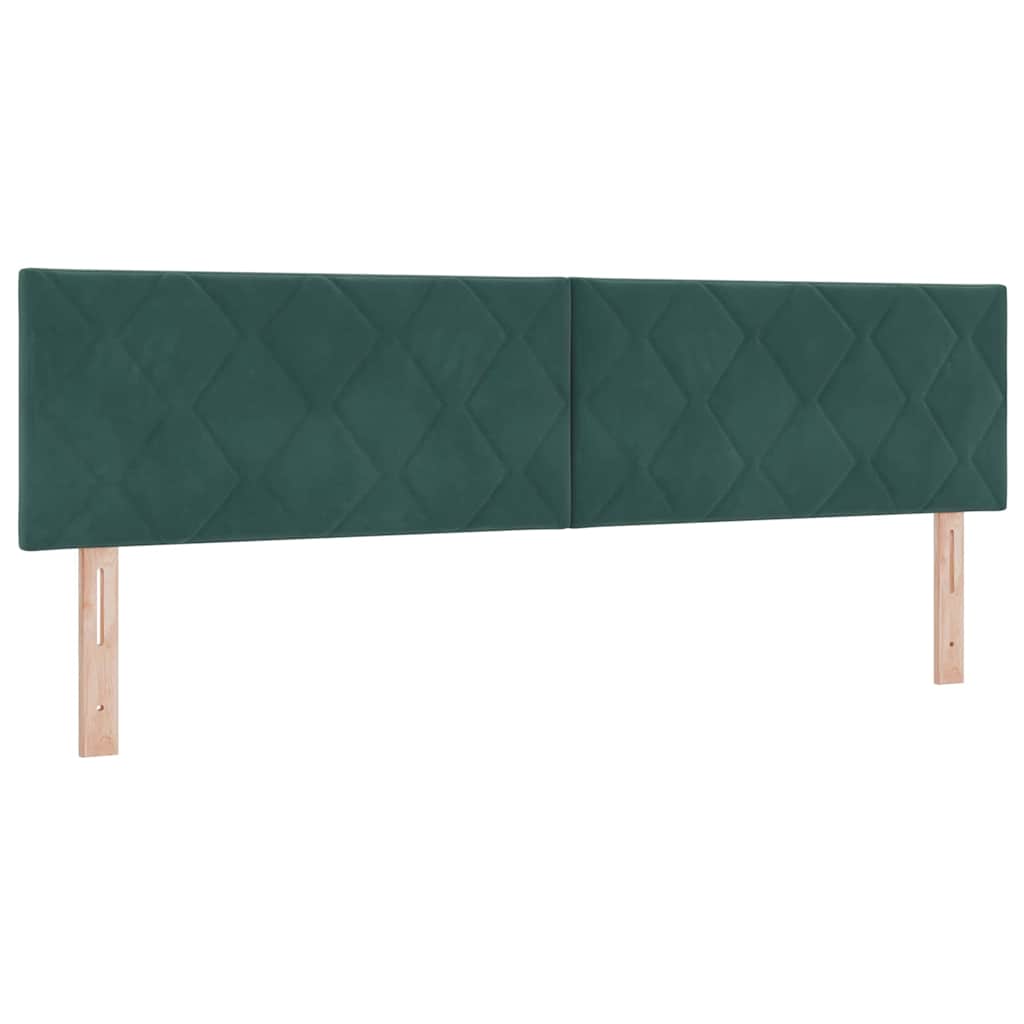 LED Box Spring Krevet Tamnozelena 180 x 200 cm Baršun